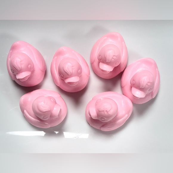Handmade Soap Rubber Ducky Soaps Unscented - No Fragrance Unscented PINK - Picture 2 of 2